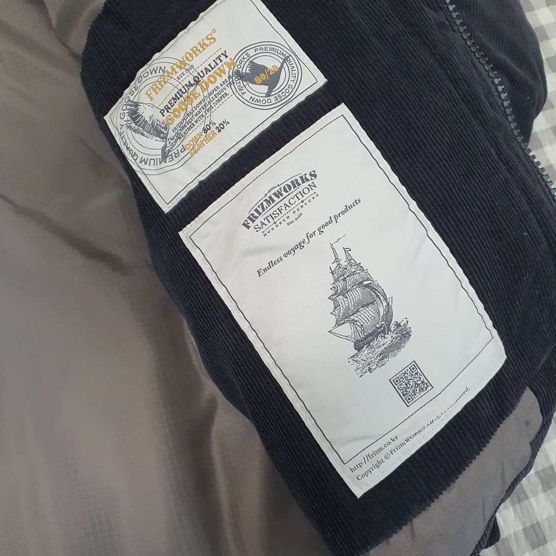 프리즘웍스 골덴 거위털 패딩 남자95~100 상품이미지8