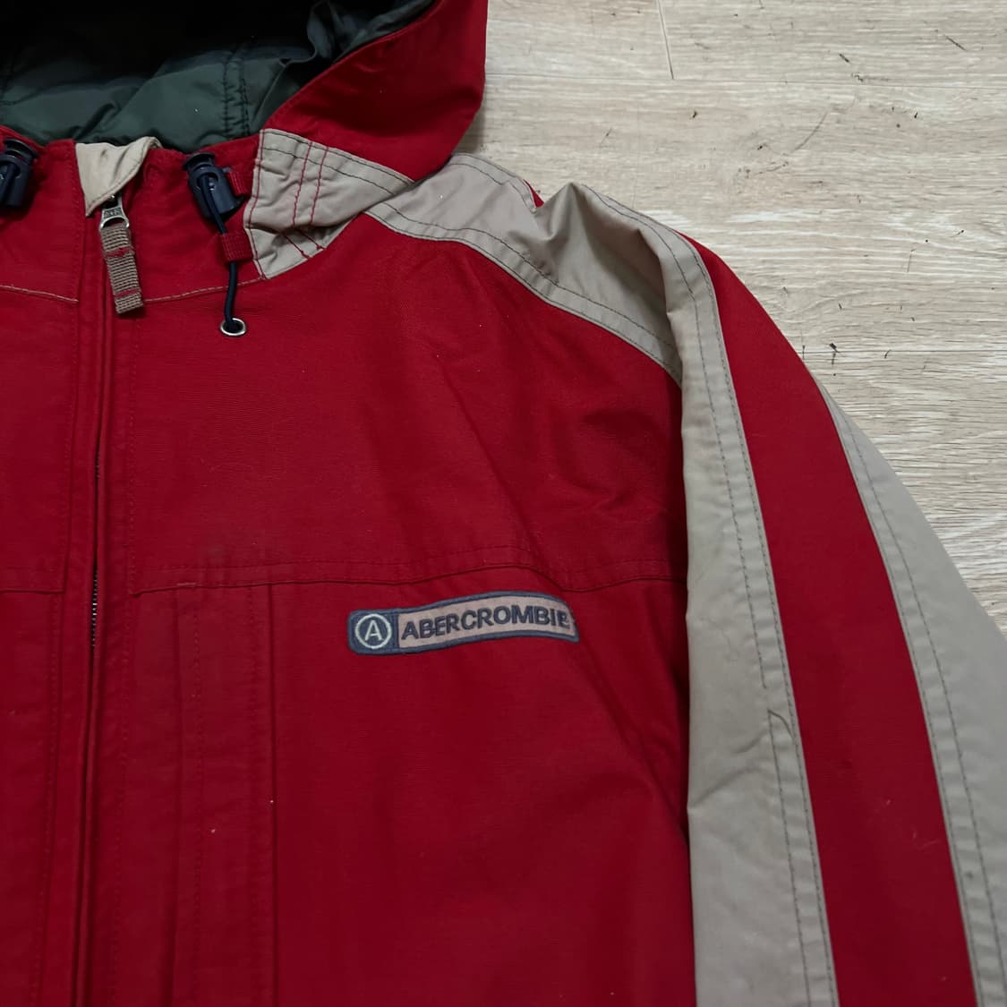 아베크롬비 앤 피치 배색 스키복 보드복 후드 스키점퍼 [레드] S/90 상품이미지4