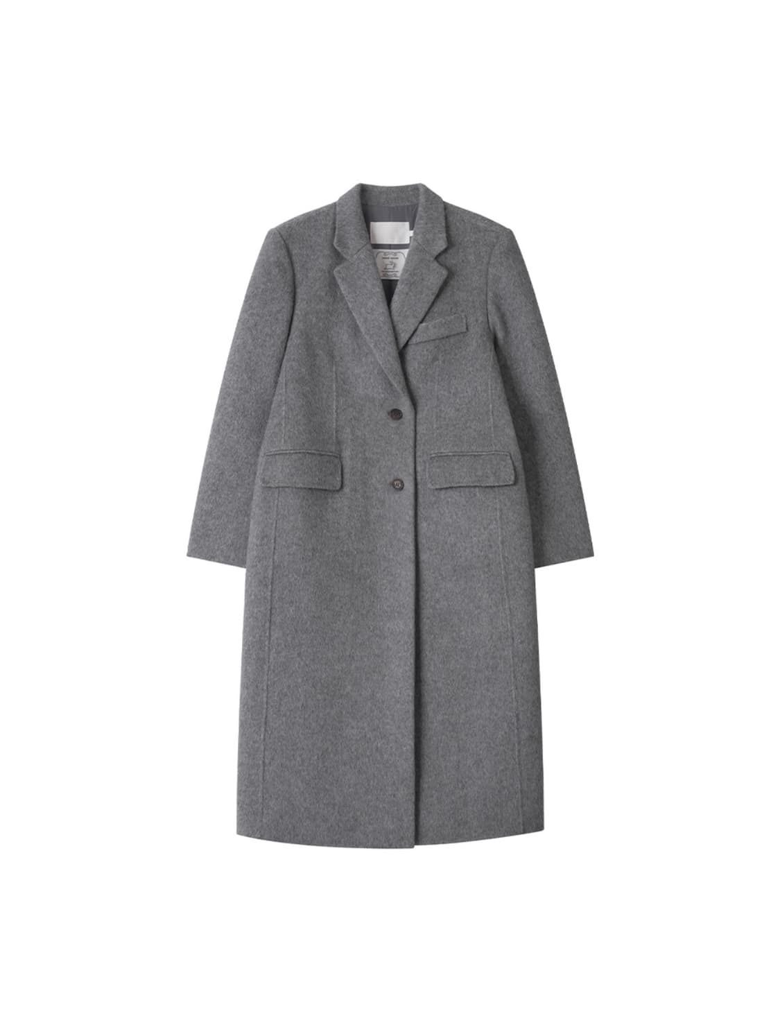 [S]드로우핏 래빗 앙고라 울 핸드메이드 싱글 롱 코트 상품이미지1