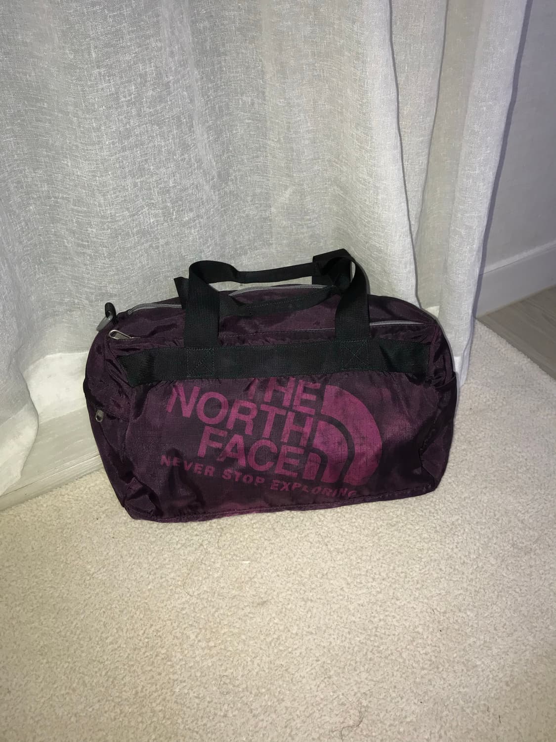 노스페이스 빈티지 버건디 딥퍼플 더블팩 백팩 상품이미지1