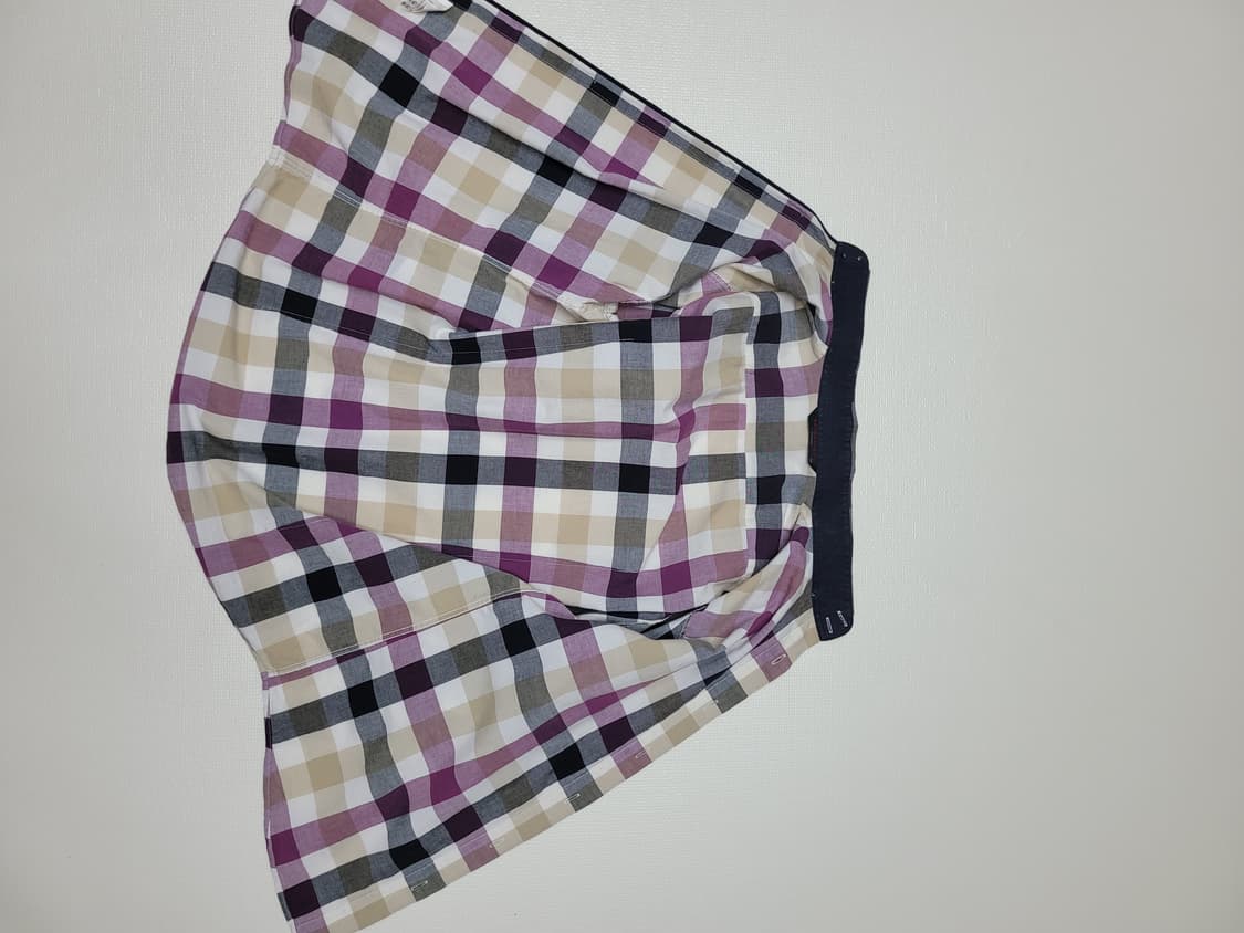 지이크 SIEG 남자 마혼방 7부 체크 셔츠 105 퍼플  상품이미지8