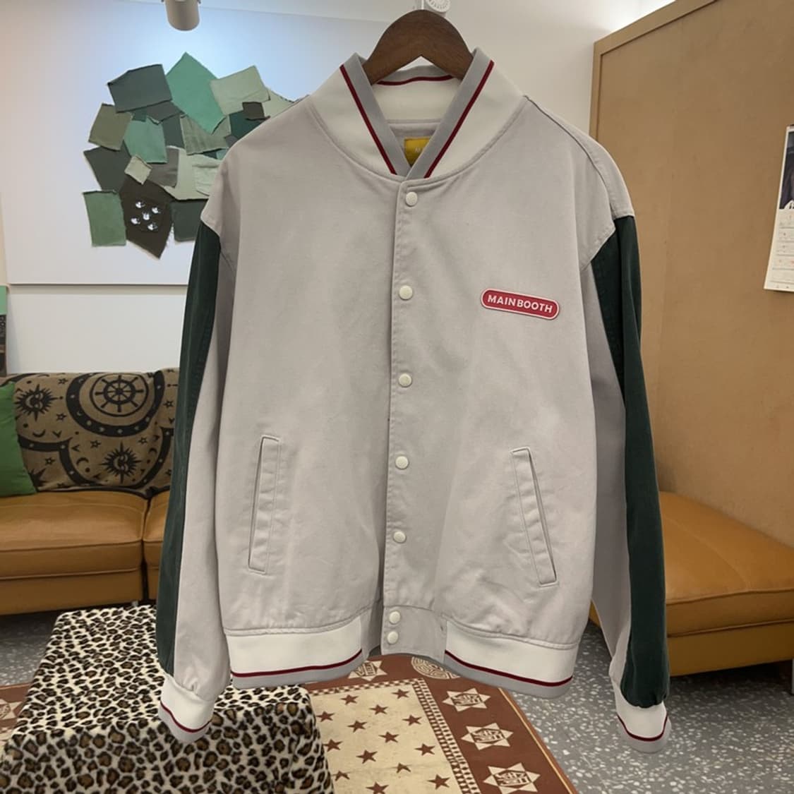 메인부스 레트로 00's 빈티지 배색 바시티 자켓 105 C09381 상품이미지3