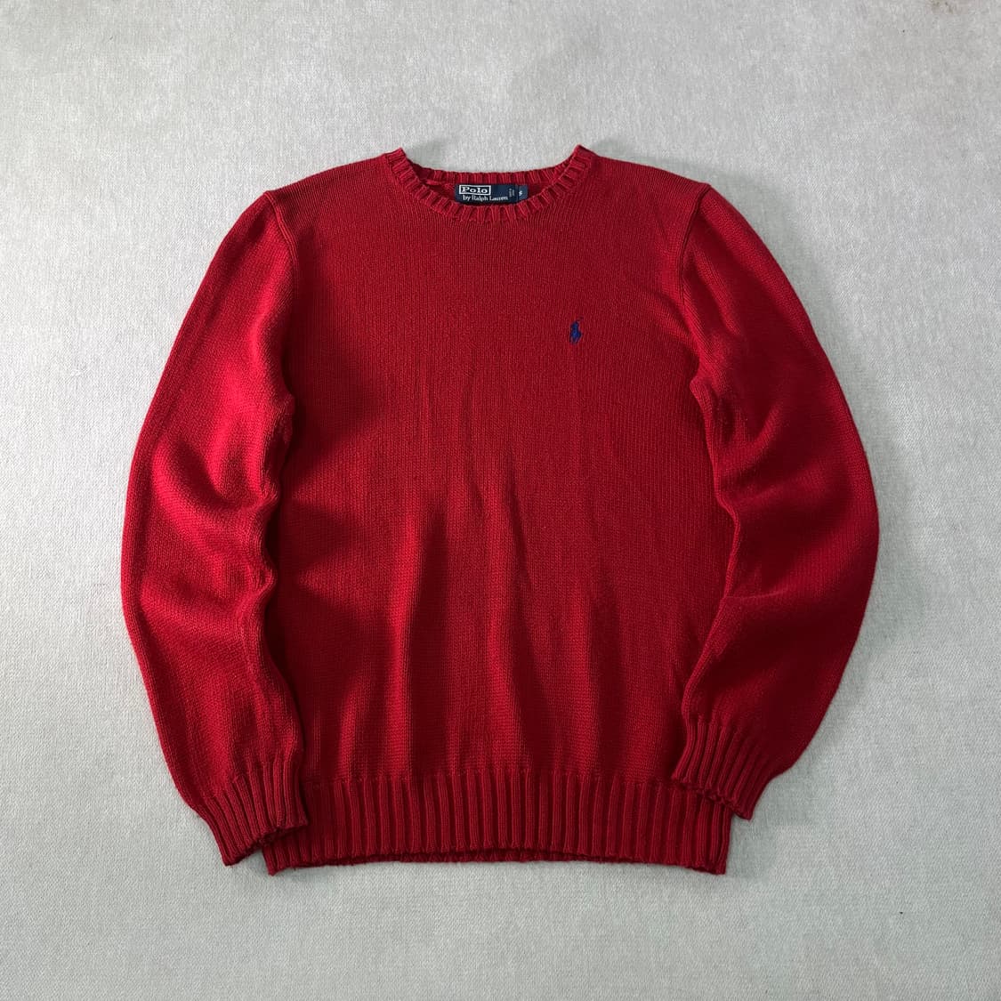 100 폴로랄프로렌 레드 코튼 니트 상품이미지1