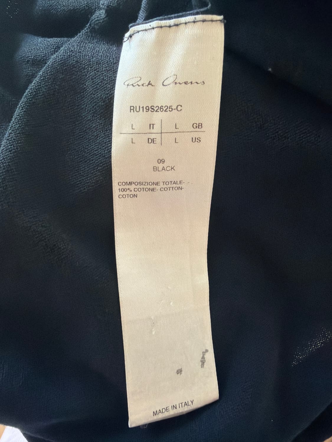 Rick Owens 2019SS 메인라인 코튼 니트 상품이미지6