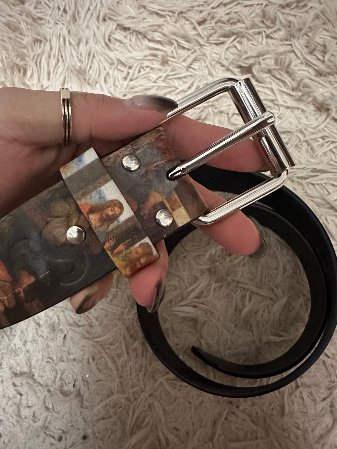 슈프림 라스트 서퍼 레더 벨트 멀티컬러 라지 판매 혹은 엠사이즈 교환 상품이미지6