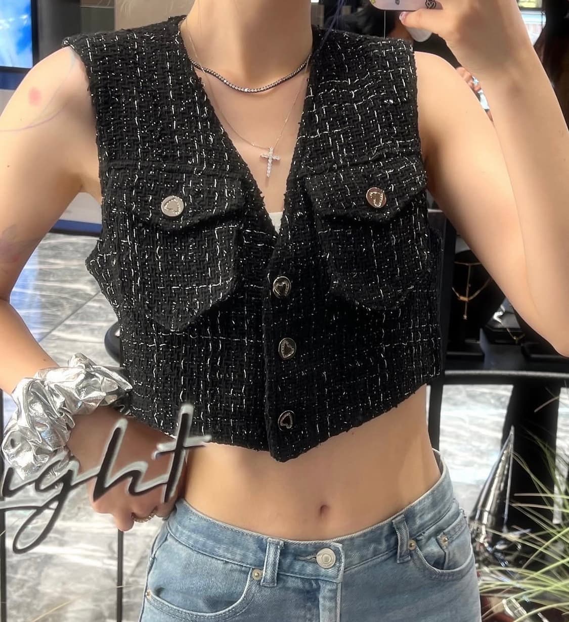 체리퀴리 트위드 셋업 2사이즈 상품이미지3