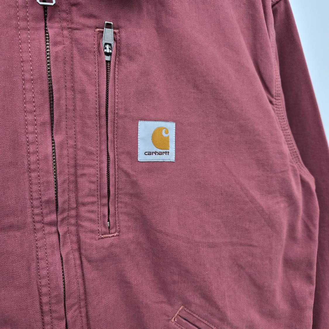 칼하트 버건디색 디트로이트 자켓 남녀공용 M 상품이미지3