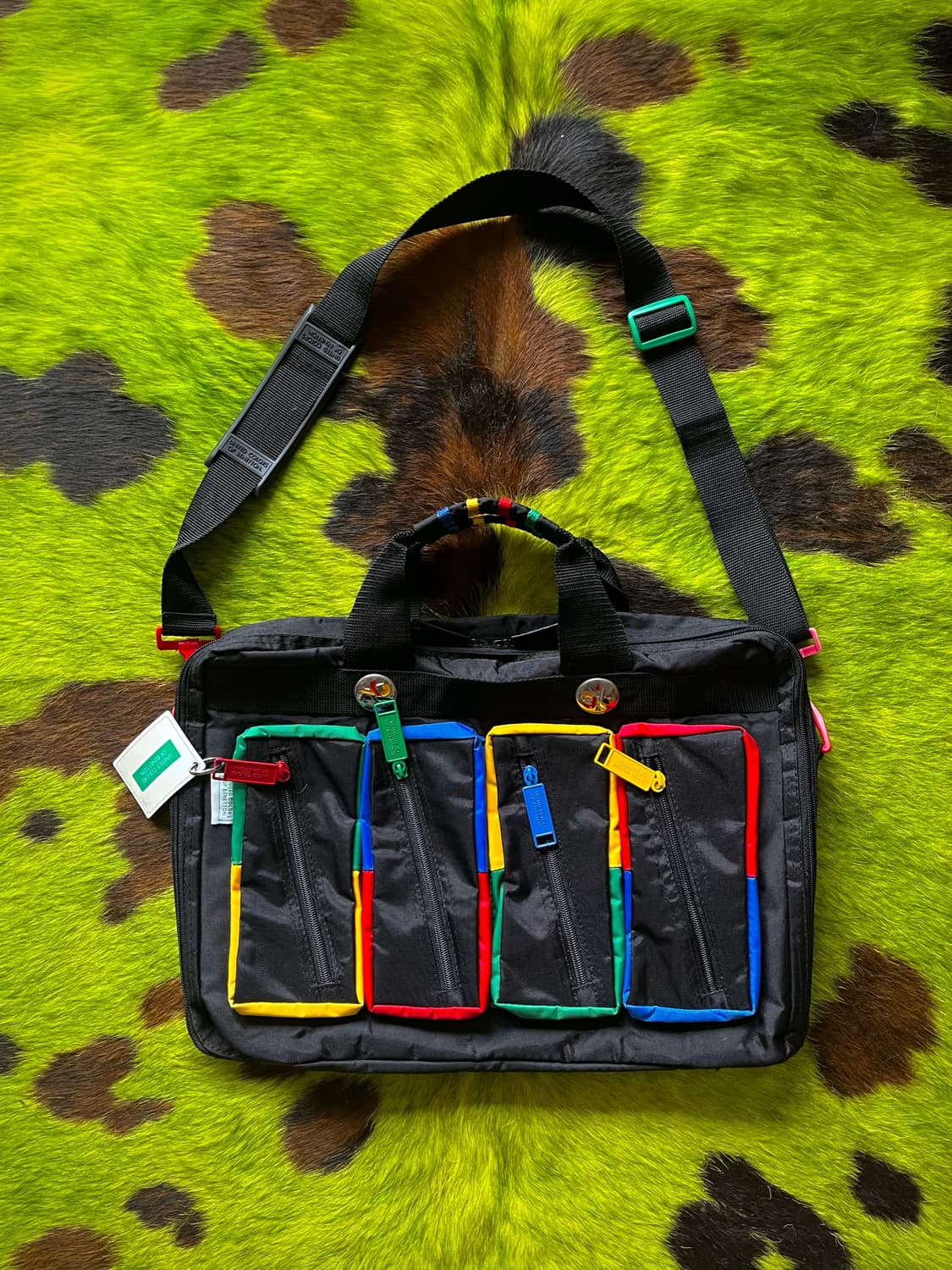 1990s Old Benetton Color Block Bag 상품이미지4