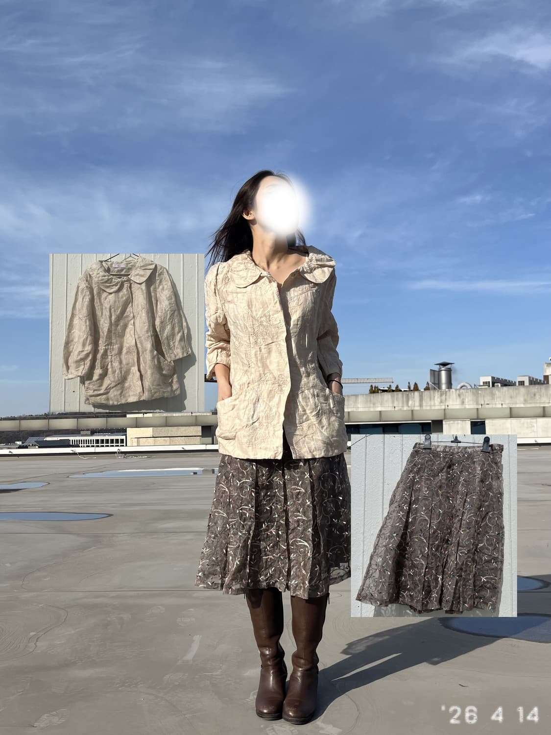 Sheer Floral Mesh Skirt 쉬어 플로럴 메쉬 스커트 상품이미지5