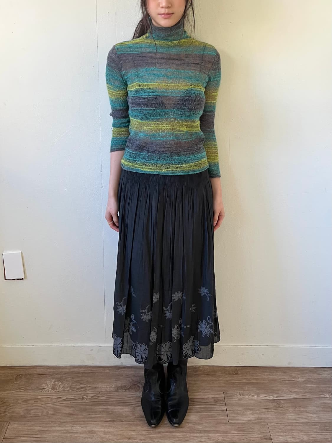 Japan vtg 플라워 스커트 상품이미지8