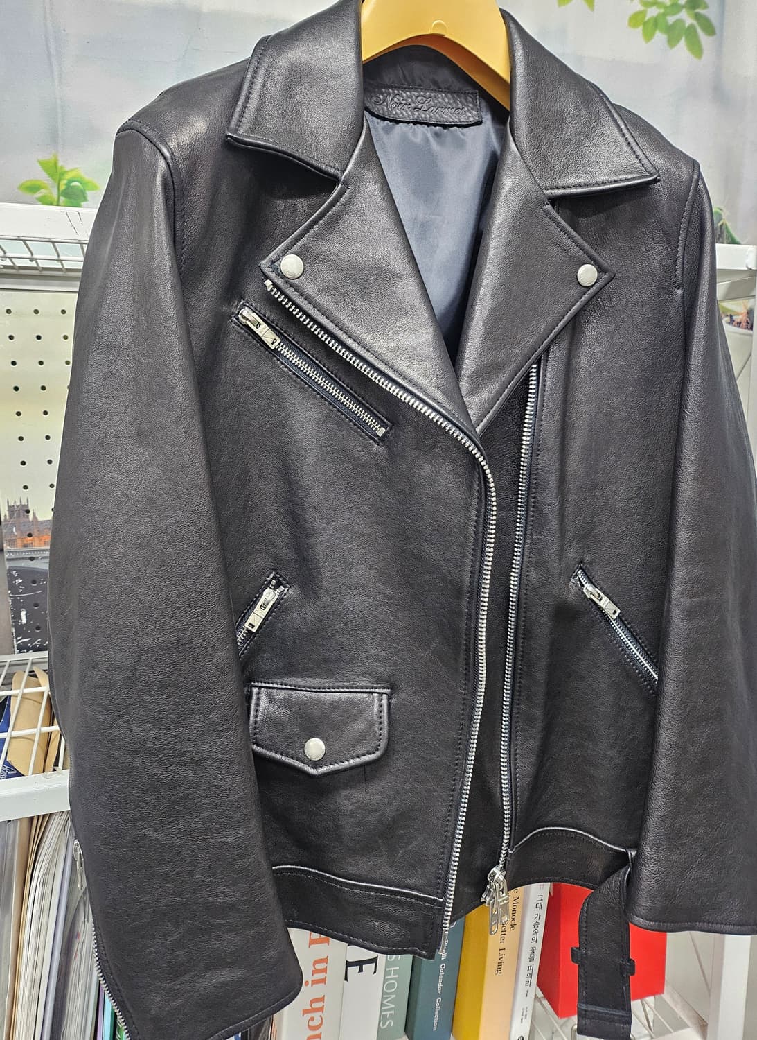 느와르라르메스 가죽자켓 44/ 90 양가죽 라이더자켓 AD12 상품이미지2