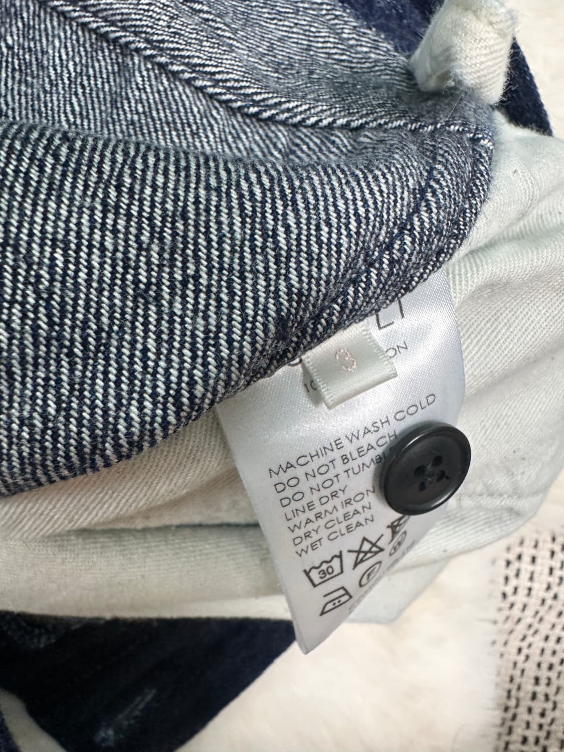 [3] Comoli 코모리 데님 오버 팬츠 (Navy) 상품이미지4