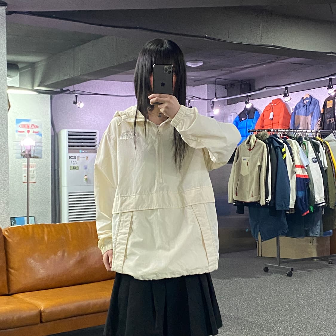 노스페이스 화이트라벨 연노랑 아노락 후드재킷 B4351  상품이미지1