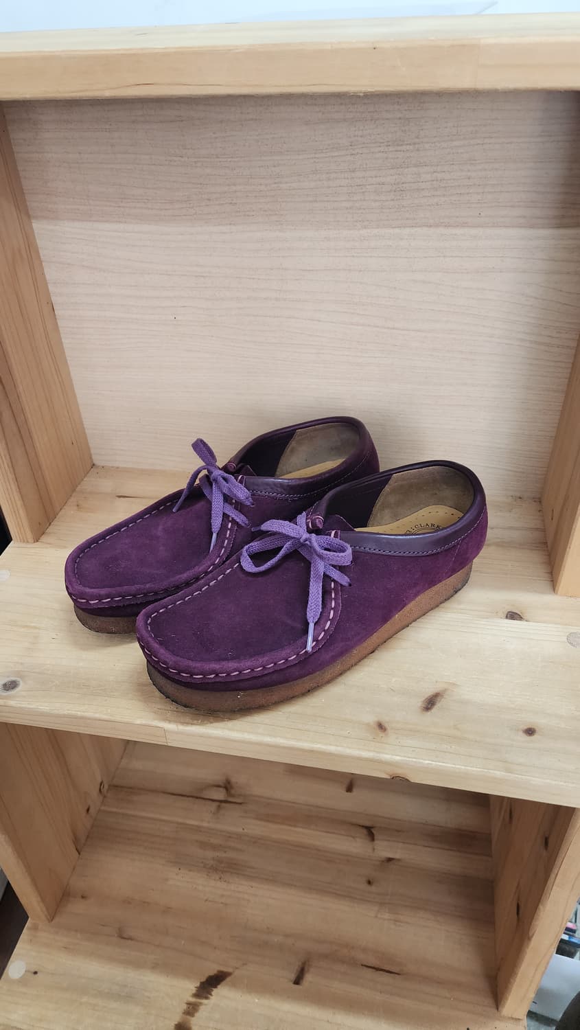 클락스 왈라비 퍼플 스웨이드 UK5.5 상품이미지1
