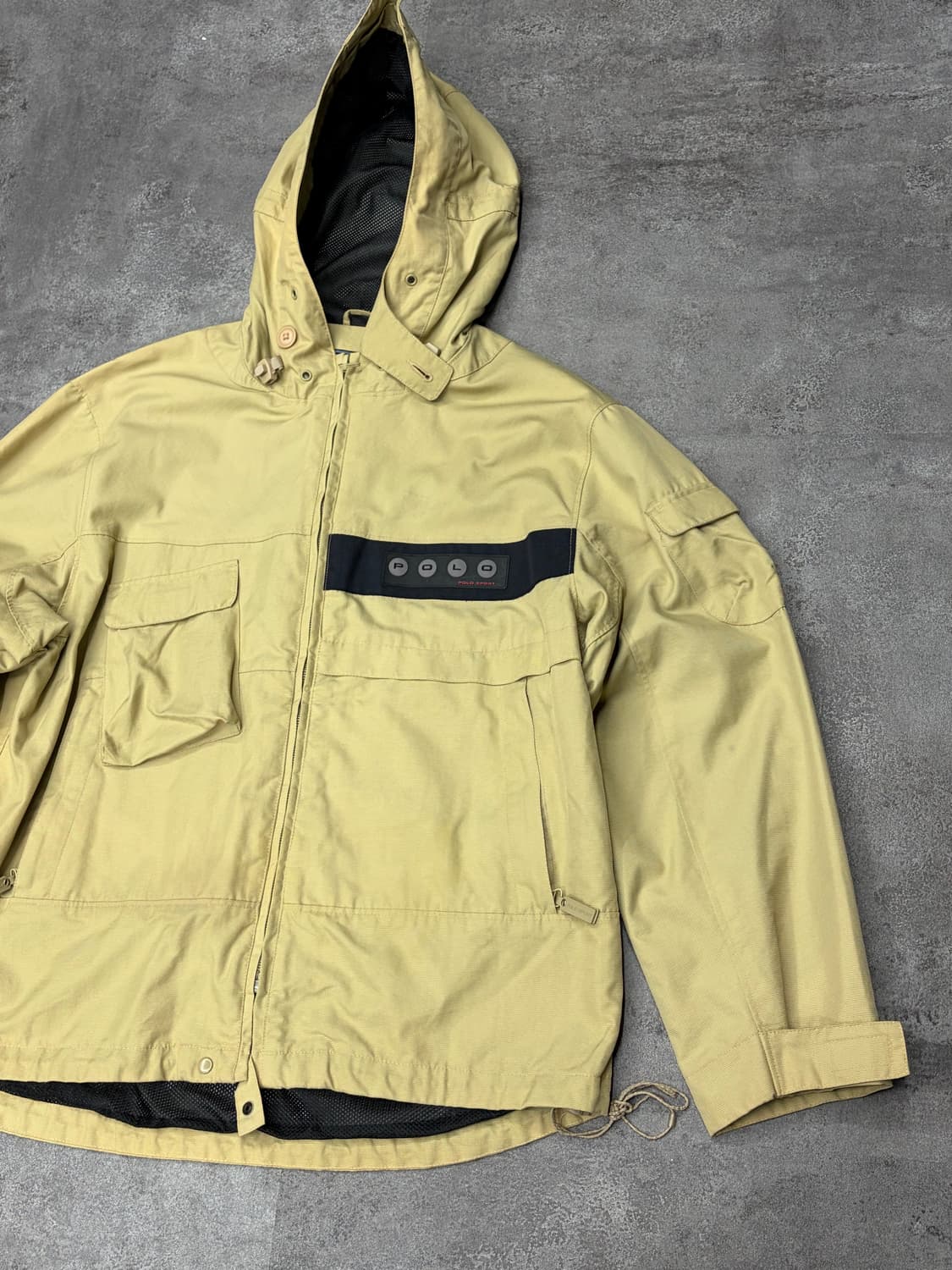 90s 폴로 스포츠 랄프로렌 베이지색 후드 자켓 상품이미지3