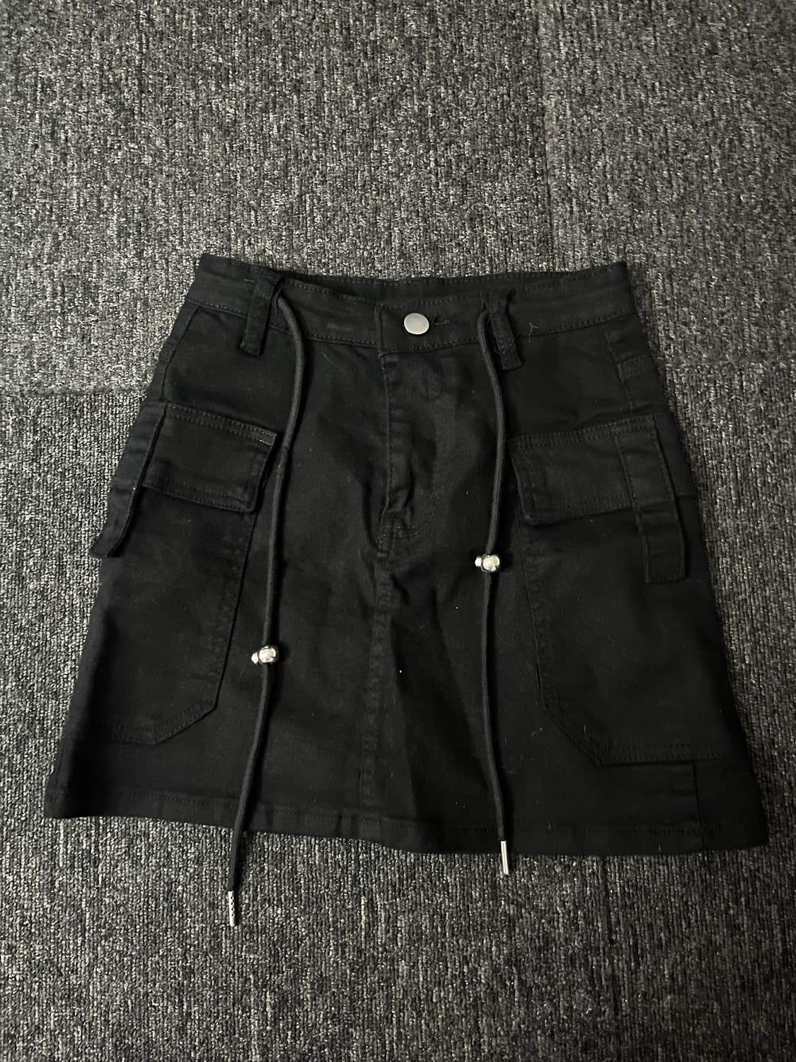 블랙 카고 미니 스커트 상품이미지1