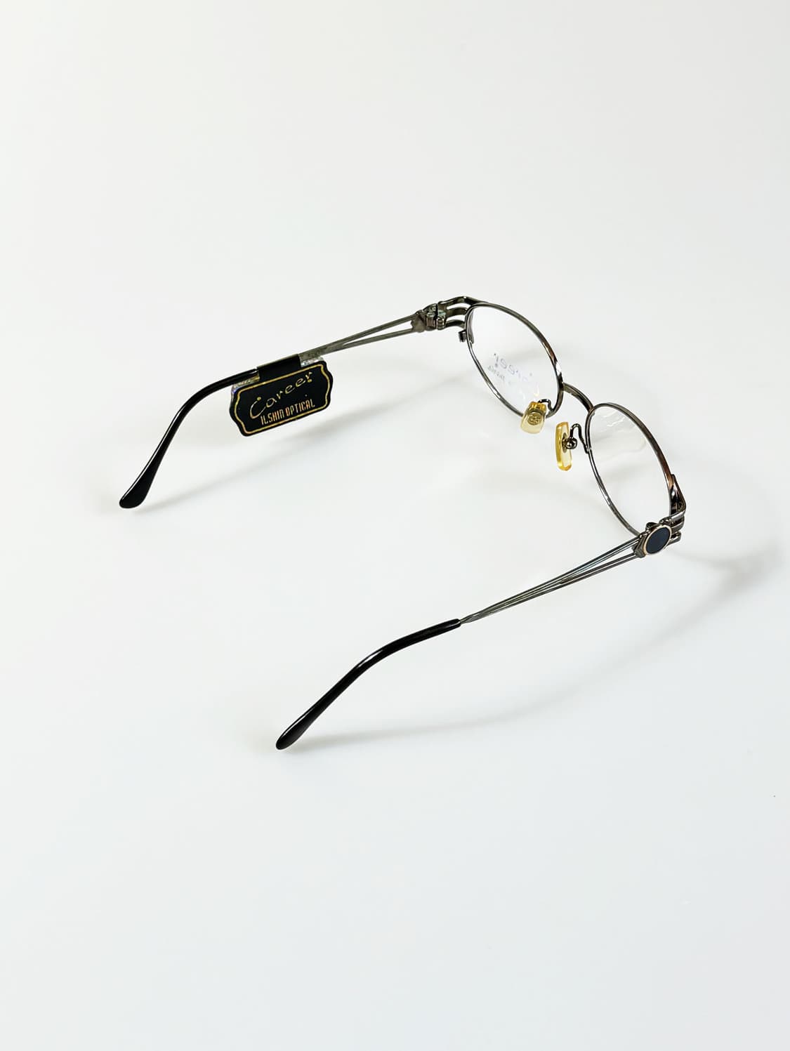 90s CAREER 건메탈 슬림 오벌 프레임 빈티지 안경 상품이미지4