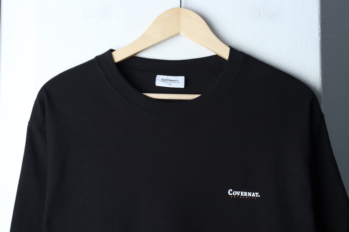 (L-XL) 커버낫 반팔 티셔츠 스몰로고 블랙 올드스쿨-H32448 상품이미지3