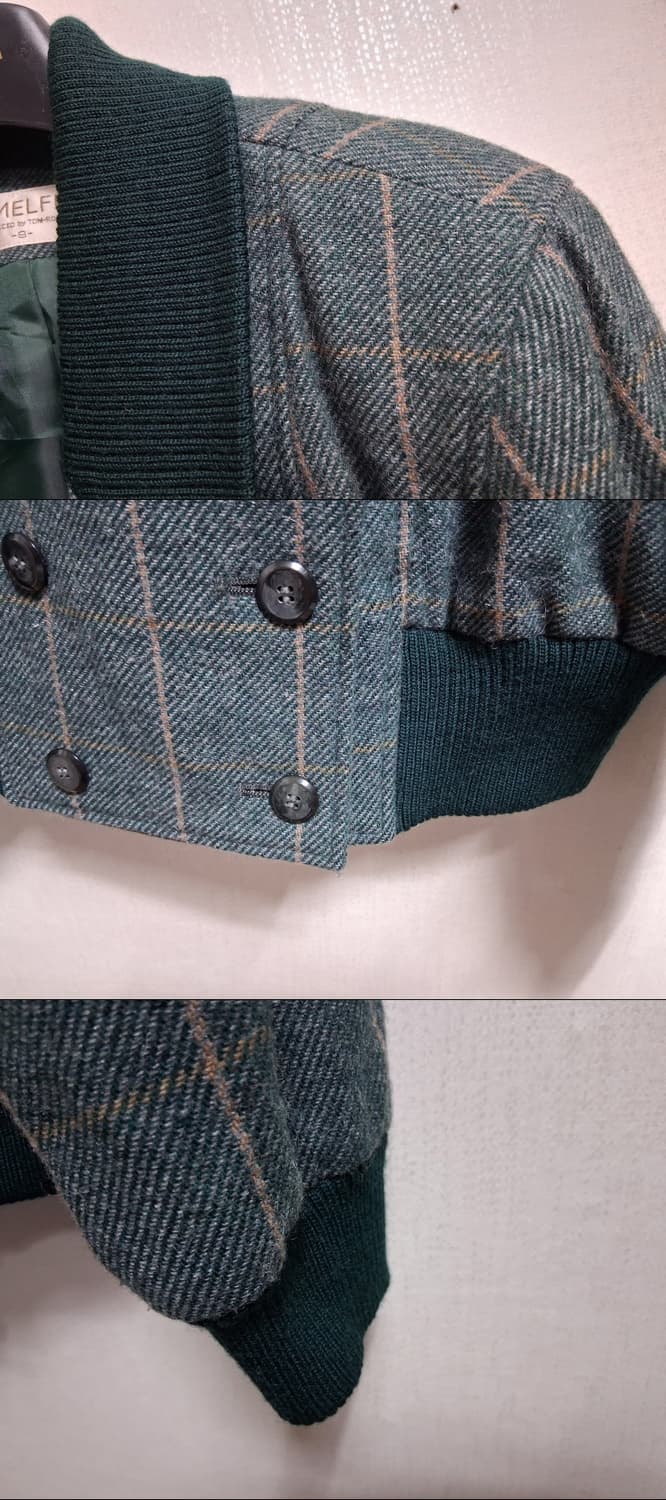 MELF 일본빈티지 그린체크 모직투피스 셋업 레트로가오리핏 55 66 2 상품이미지4