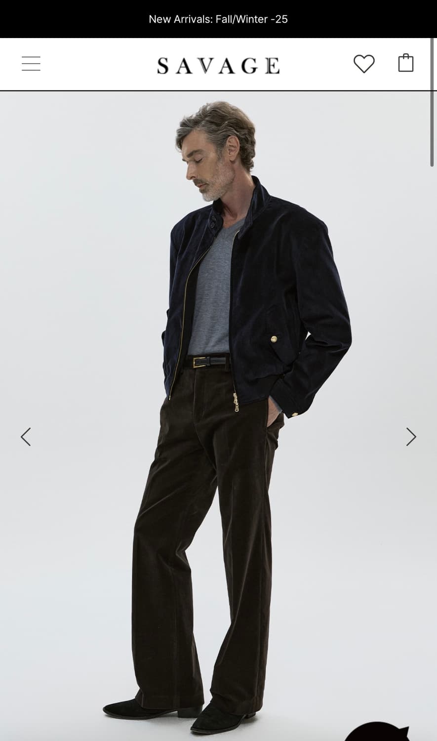 세비지 벨벳 브라운 팬츠 L 상품이미지2