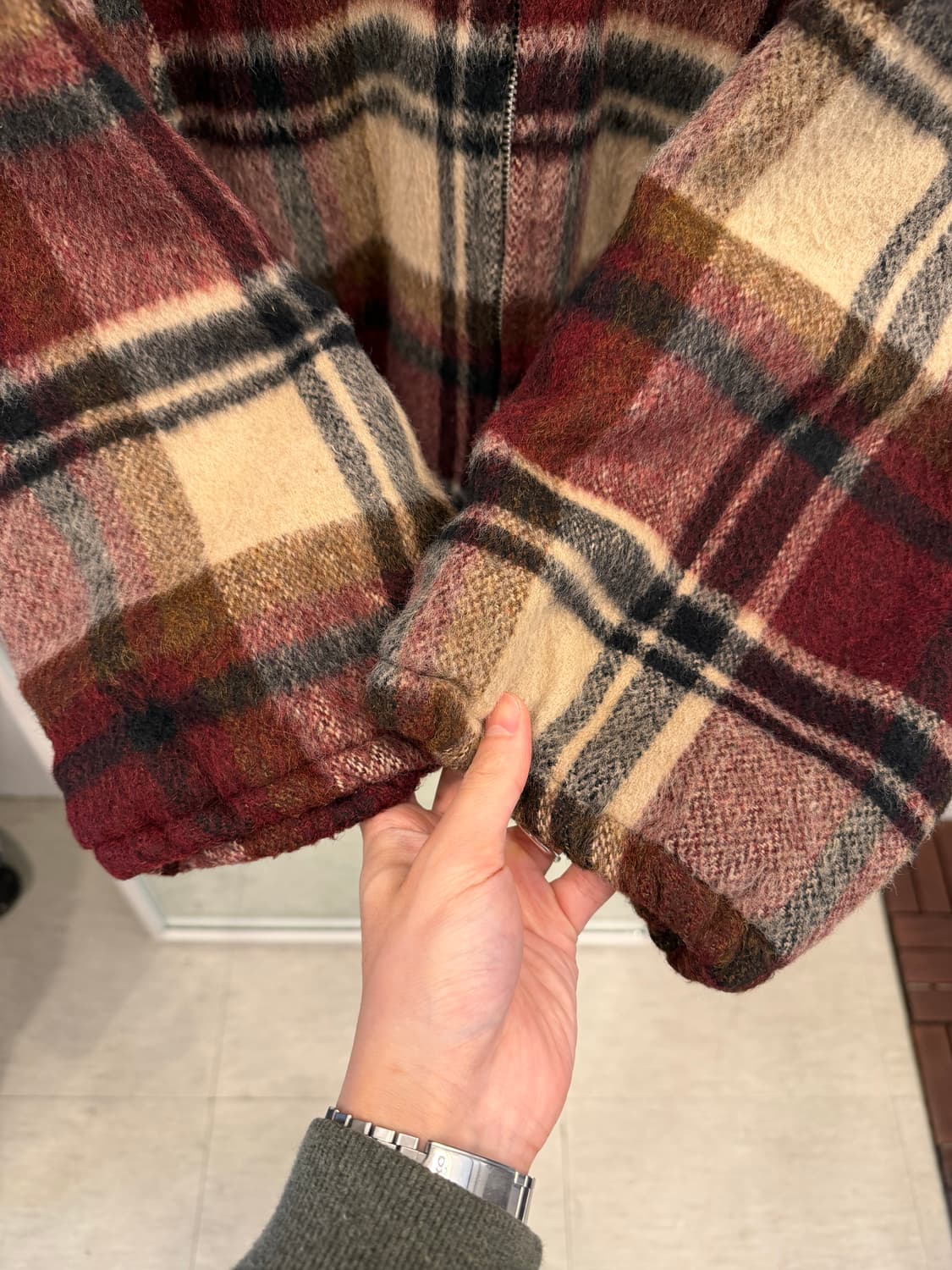 60-70s Brent 빈티지 옴브레 쉐르파 후드 자켓 상품이미지4