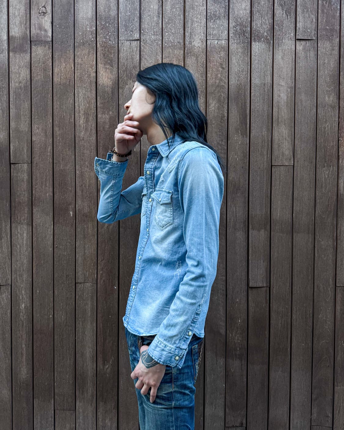 in the attic – Distressed Denim Western  상품이미지1