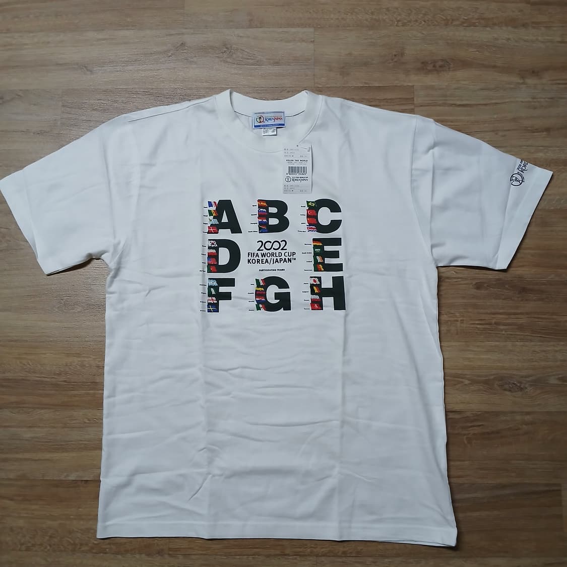택붙은 미사용 2002 한일월드컵 기념 대진표 반팔티 오버핏 상품이미지3
