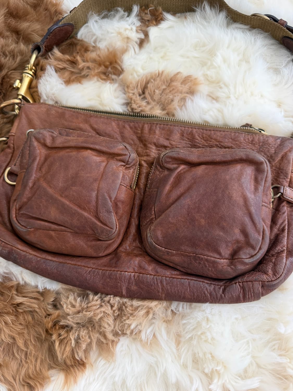 90s miu miu leather pocket bag 상품이미지4