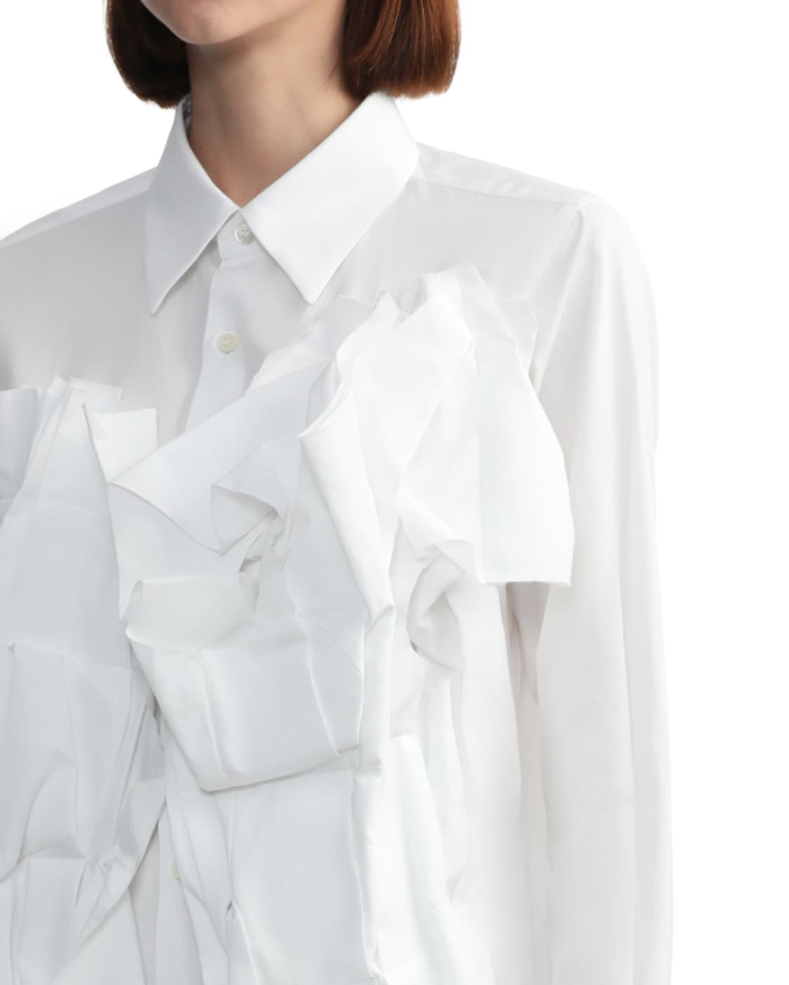 새상품 꼼데가르송 프릴 패치워크 셔츠드레스 S 상품이미지1