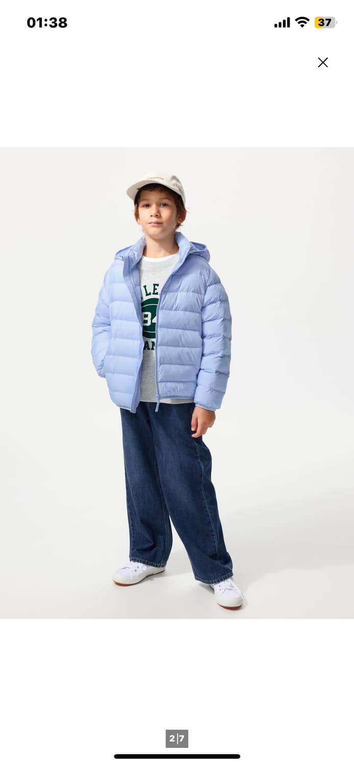 유니클로 키즈 경량패딩 판매합니다. 상품이미지3