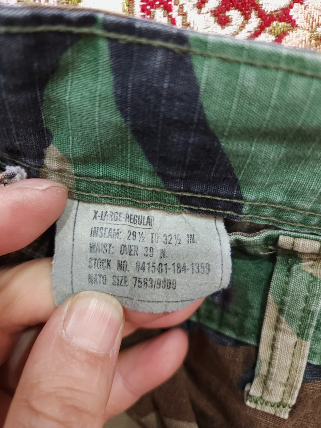 오리지널 미군 우드랜드 BDU 립스탑 카고팬츠

 상품이미지3