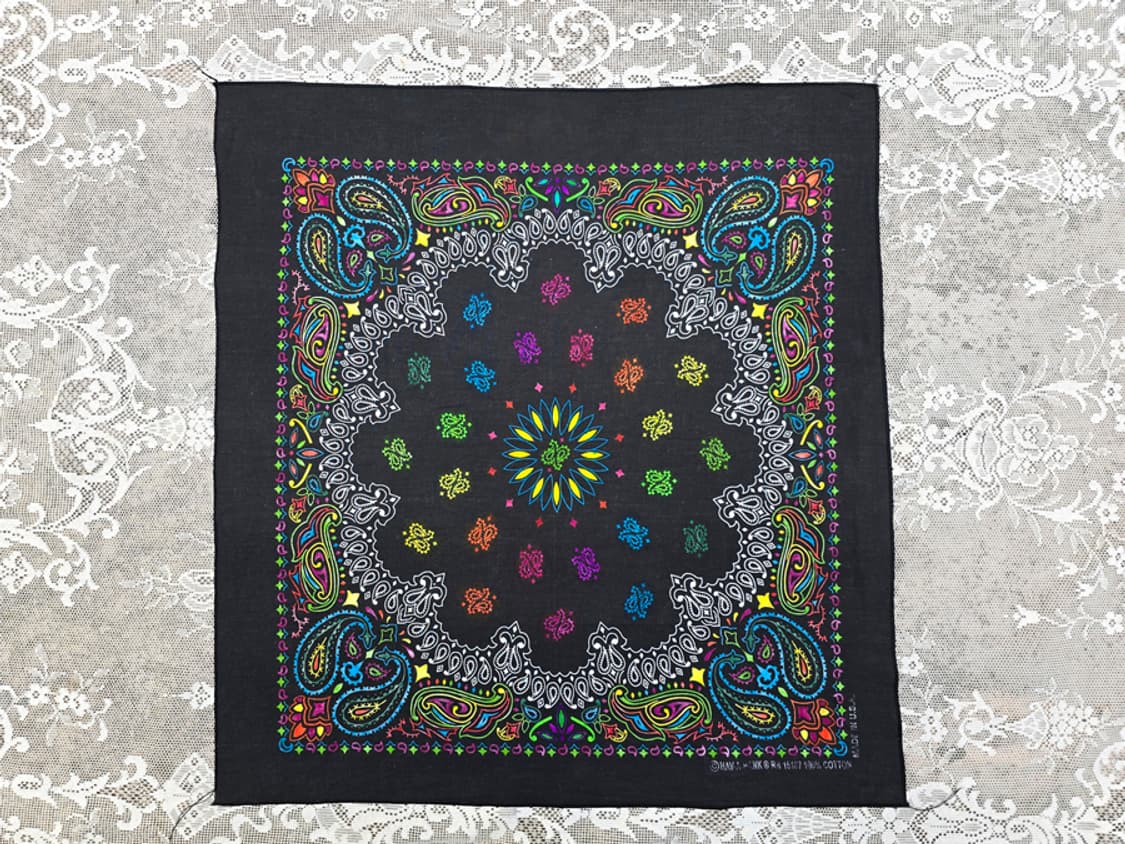 90s 하바행크 네온 반다나 (made in usa) 상품이미지1