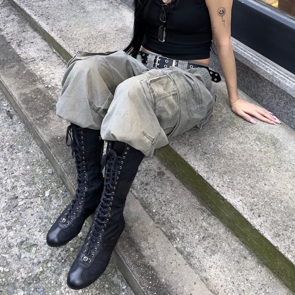 초 레어 00s 빈티지 구찌 니하이 복싱화 부츠 상품이미지10