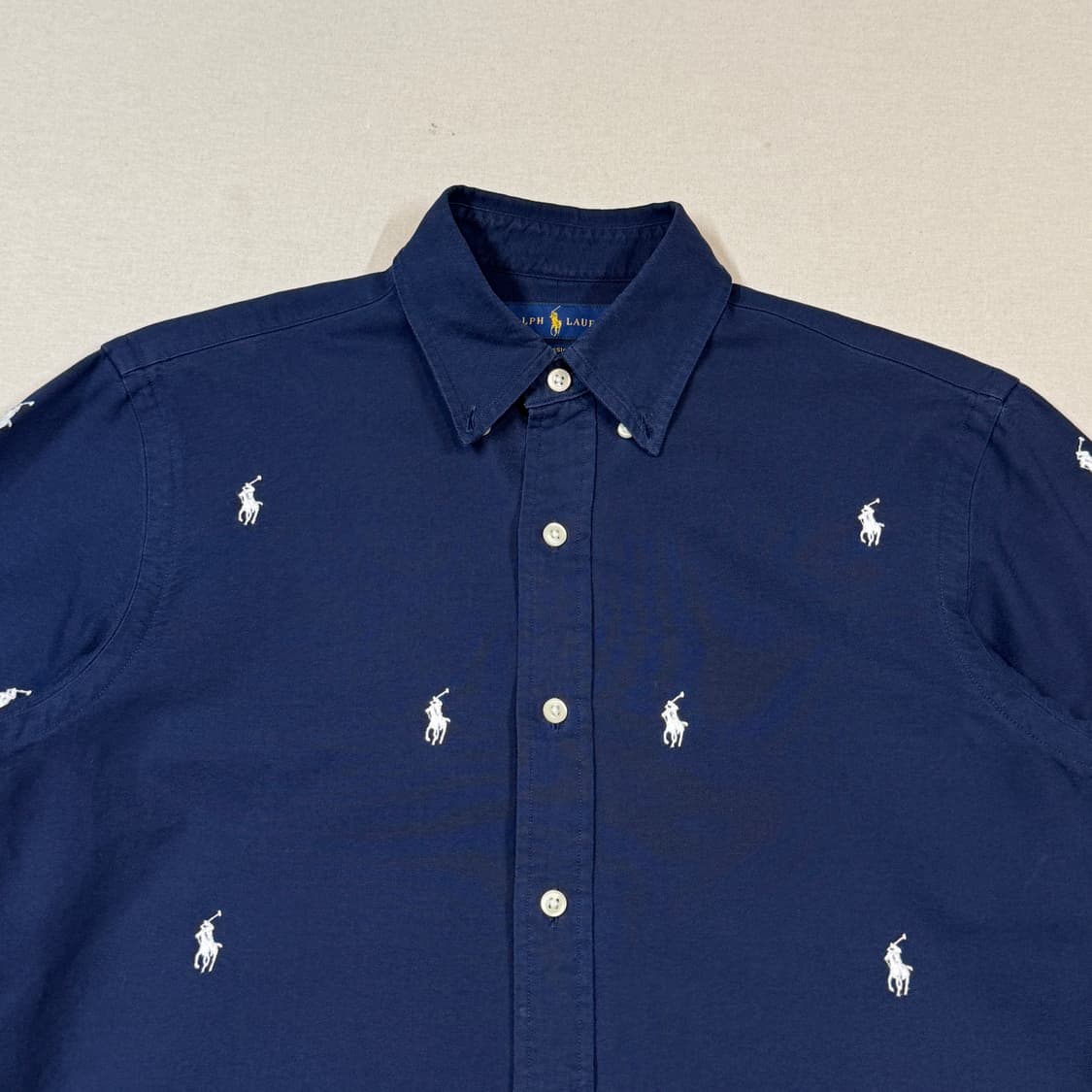 S) 폴로 랄프로렌 클래식핏 멀티포니 옥스포드 네이비 셔츠 상품이미지3