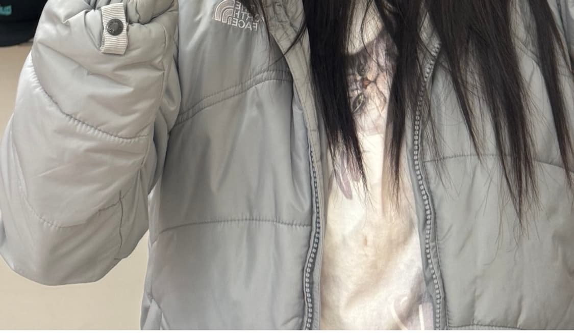 노스페이스 뮤트 민트 그레이 경량패딩 상품이미지5