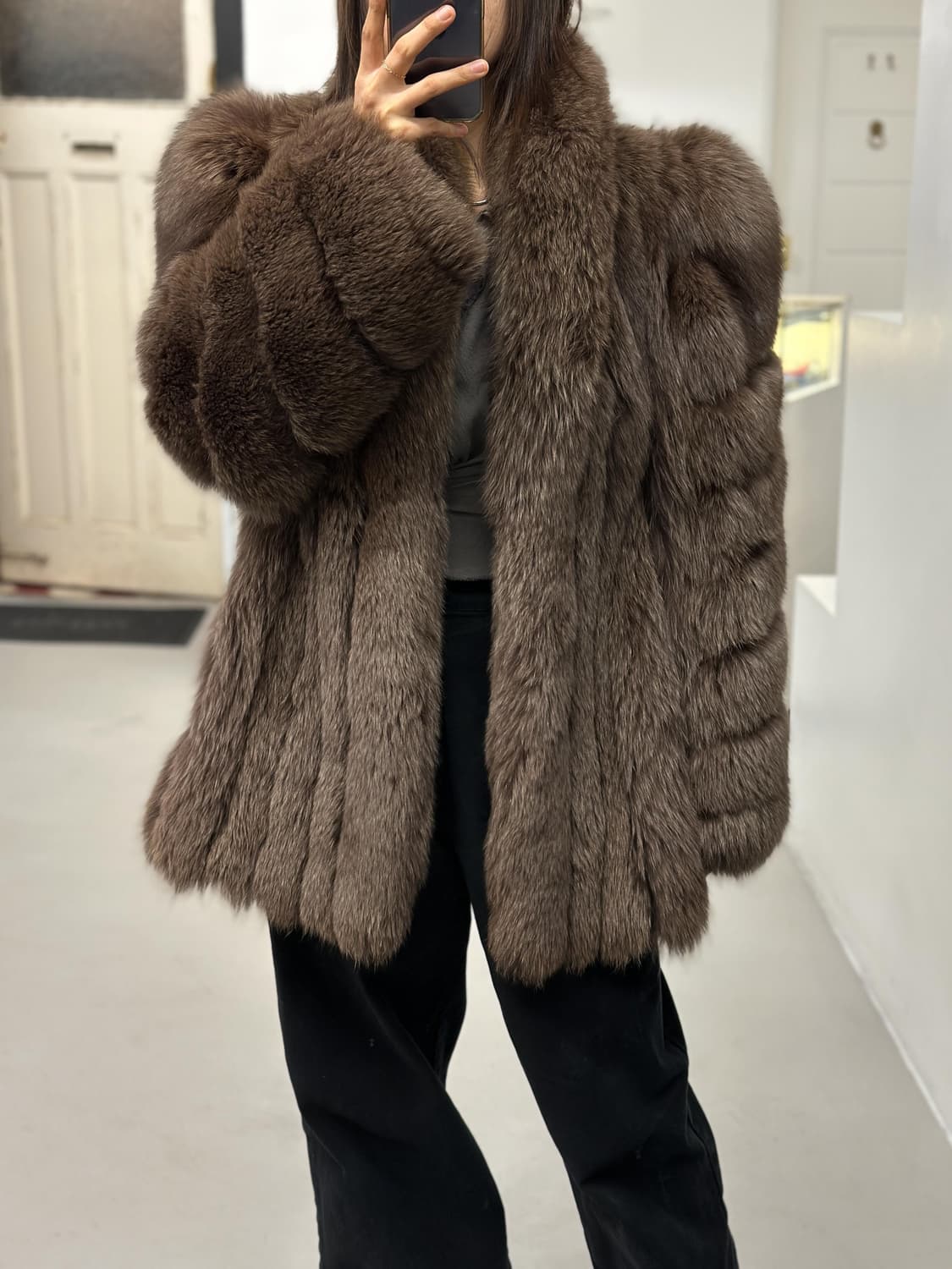 사가 폭스 퍼 자켓 상품이미지1