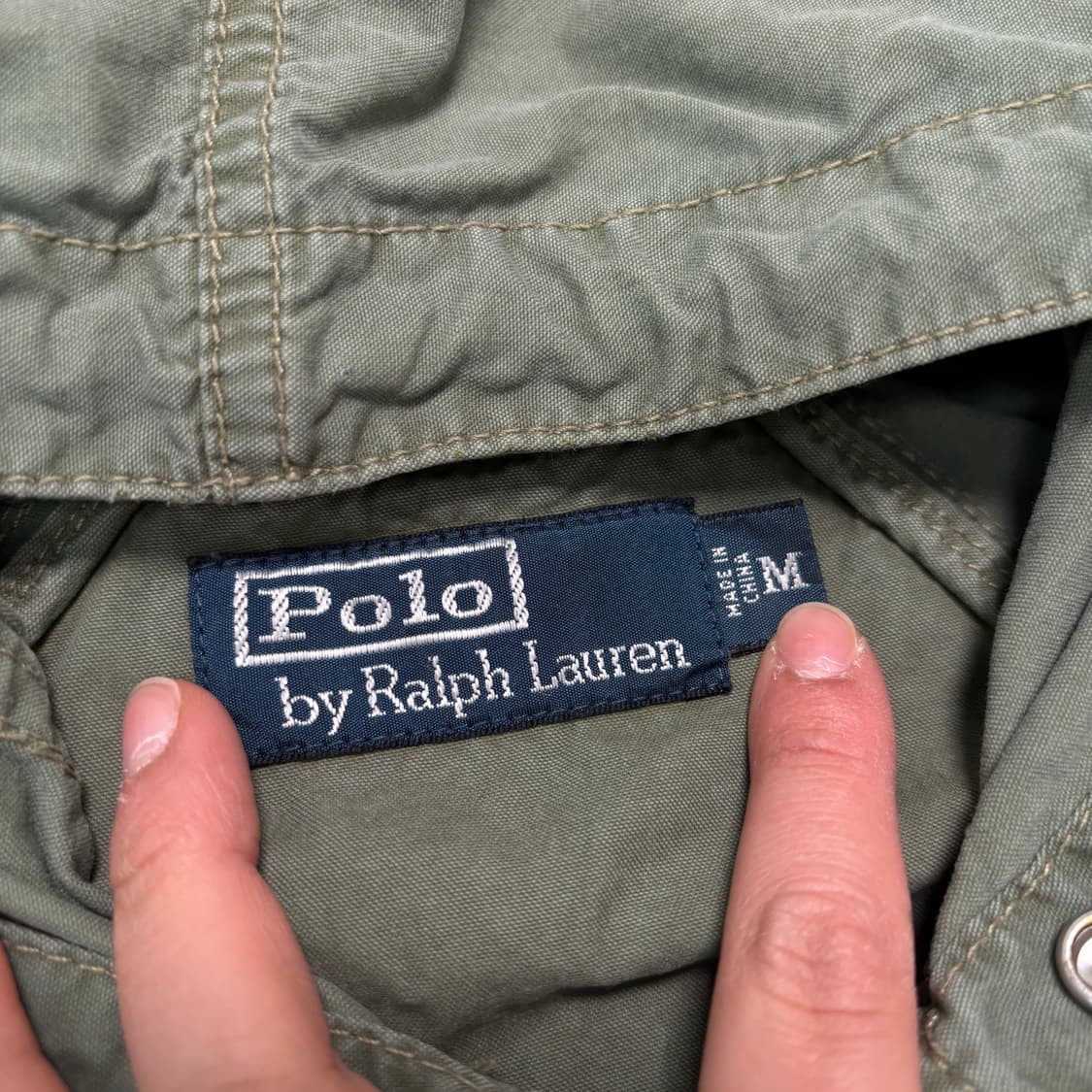 95 폴로 랄프로렌 빅포니 카키 올리브 후드 자켓 상품이미지3