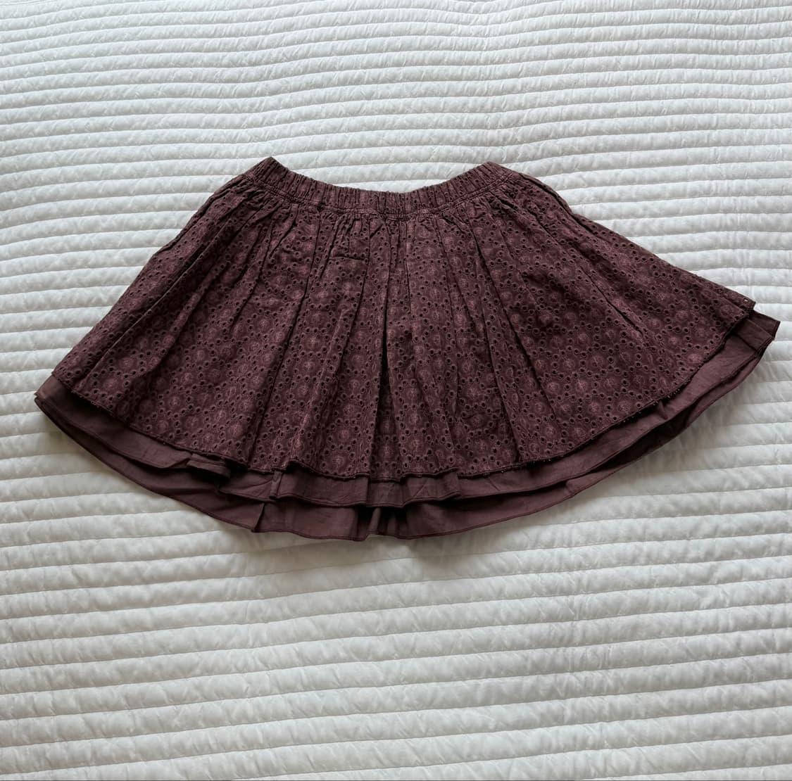 코이세이오 FLOWER PUNCHING SKIRT BURGUNDY 상품이미지4