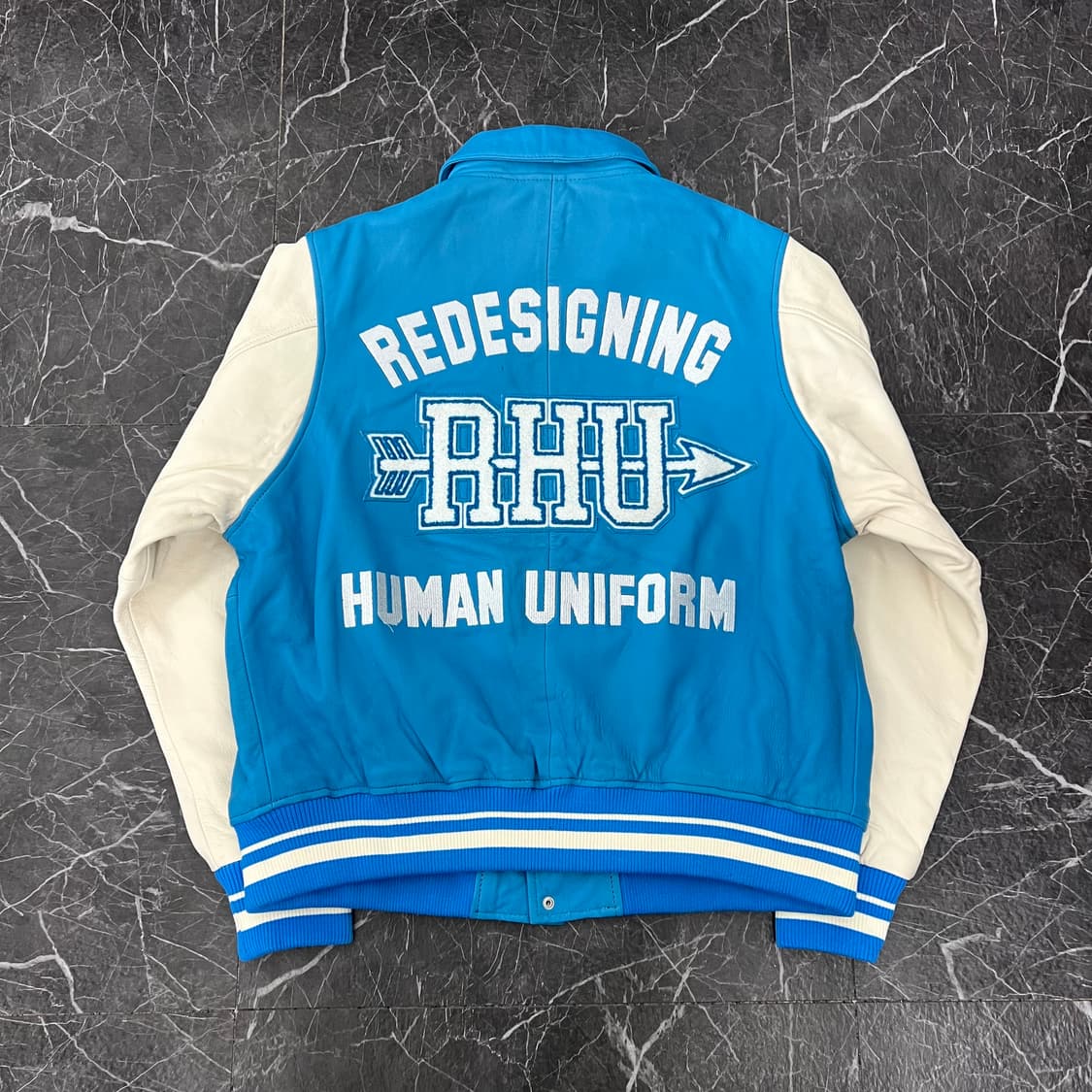 자라 x 루이지 램스킨 레더 봄버 바시티 자켓 상품이미지2