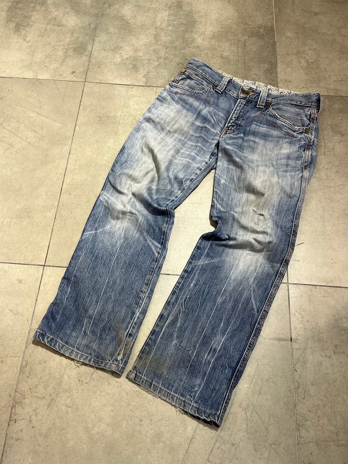 Edwin 빈티지 포켓 데미지 와이드 데님 팬츠 상품이미지6