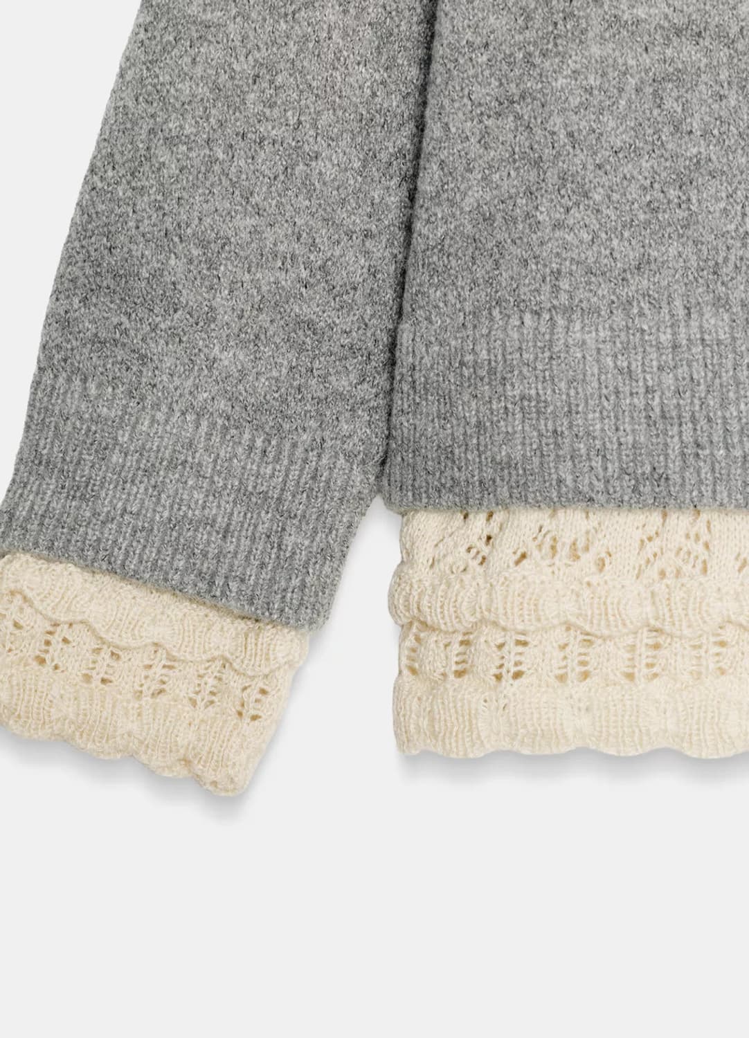 자라 레이스 레이어드 오버핏 니트  상품이미지4