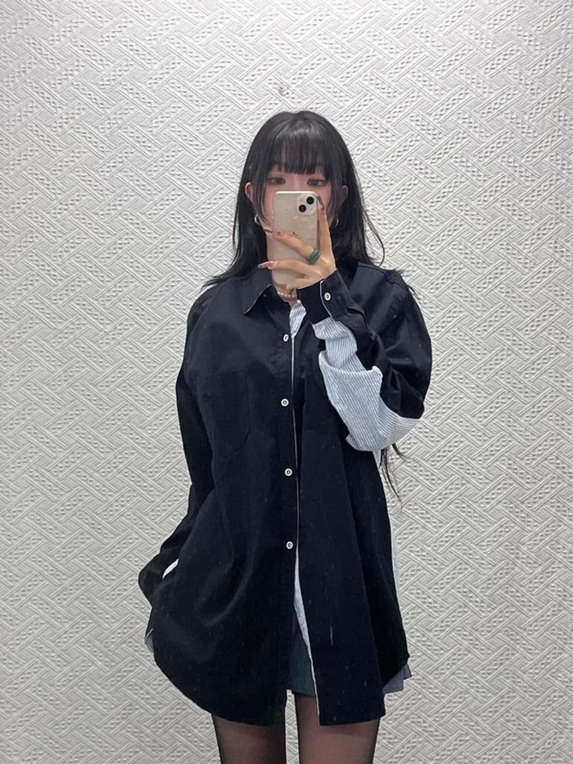 네스티킥 빈티지 모던 캐주얼 언발 스트라이프 셔츠 XL C11690 상품이미지1