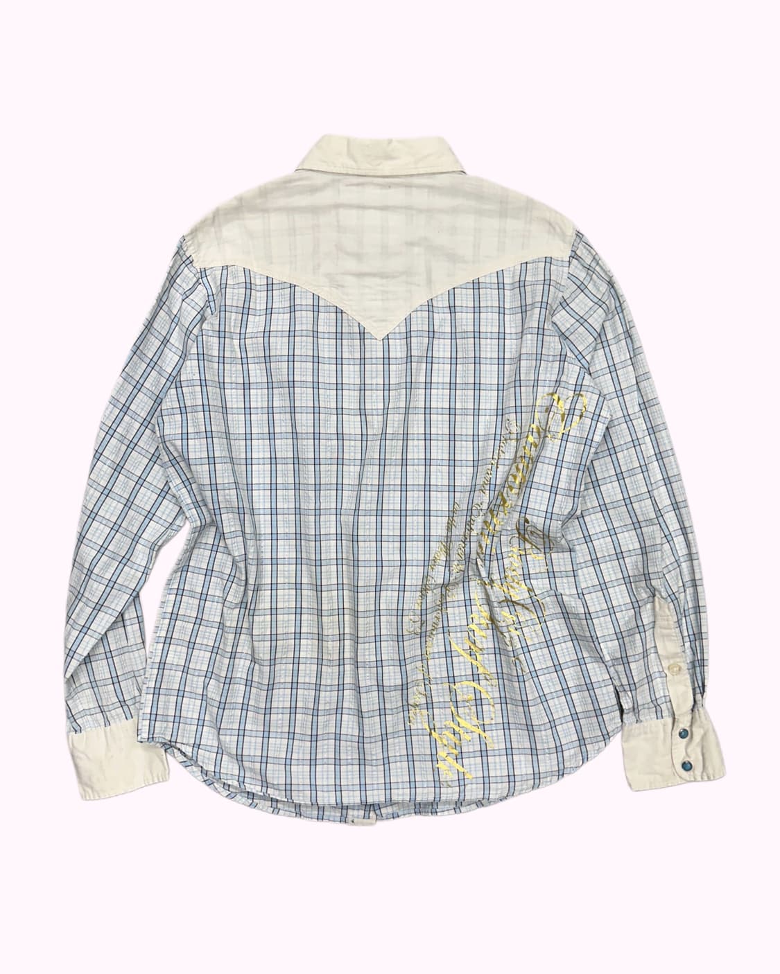 blue check swestern shirt 상품이미지4