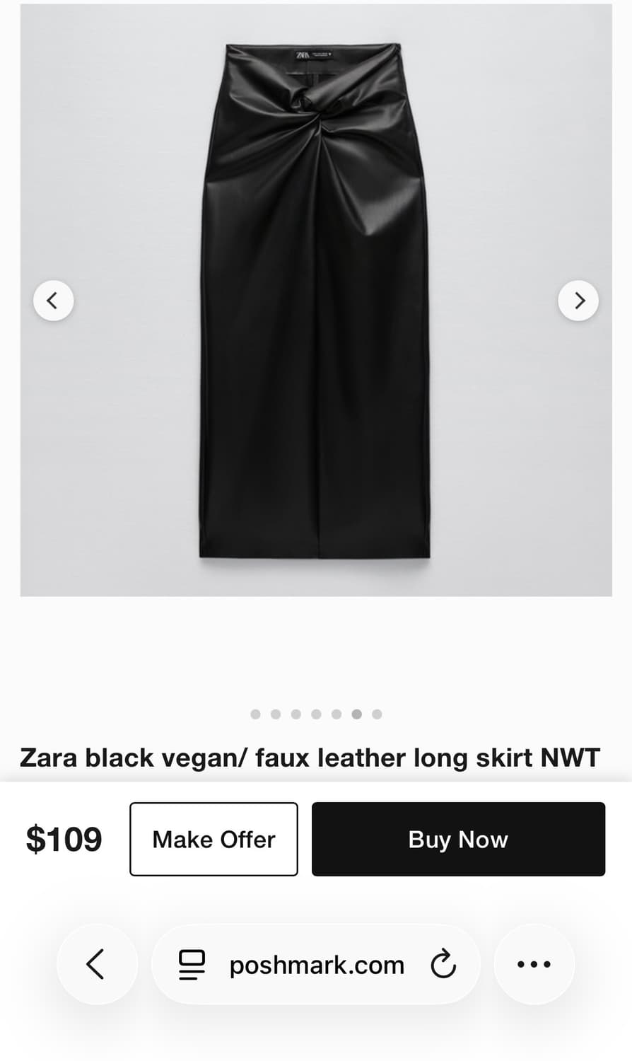 레더 맥시 스커트 상품이미지6