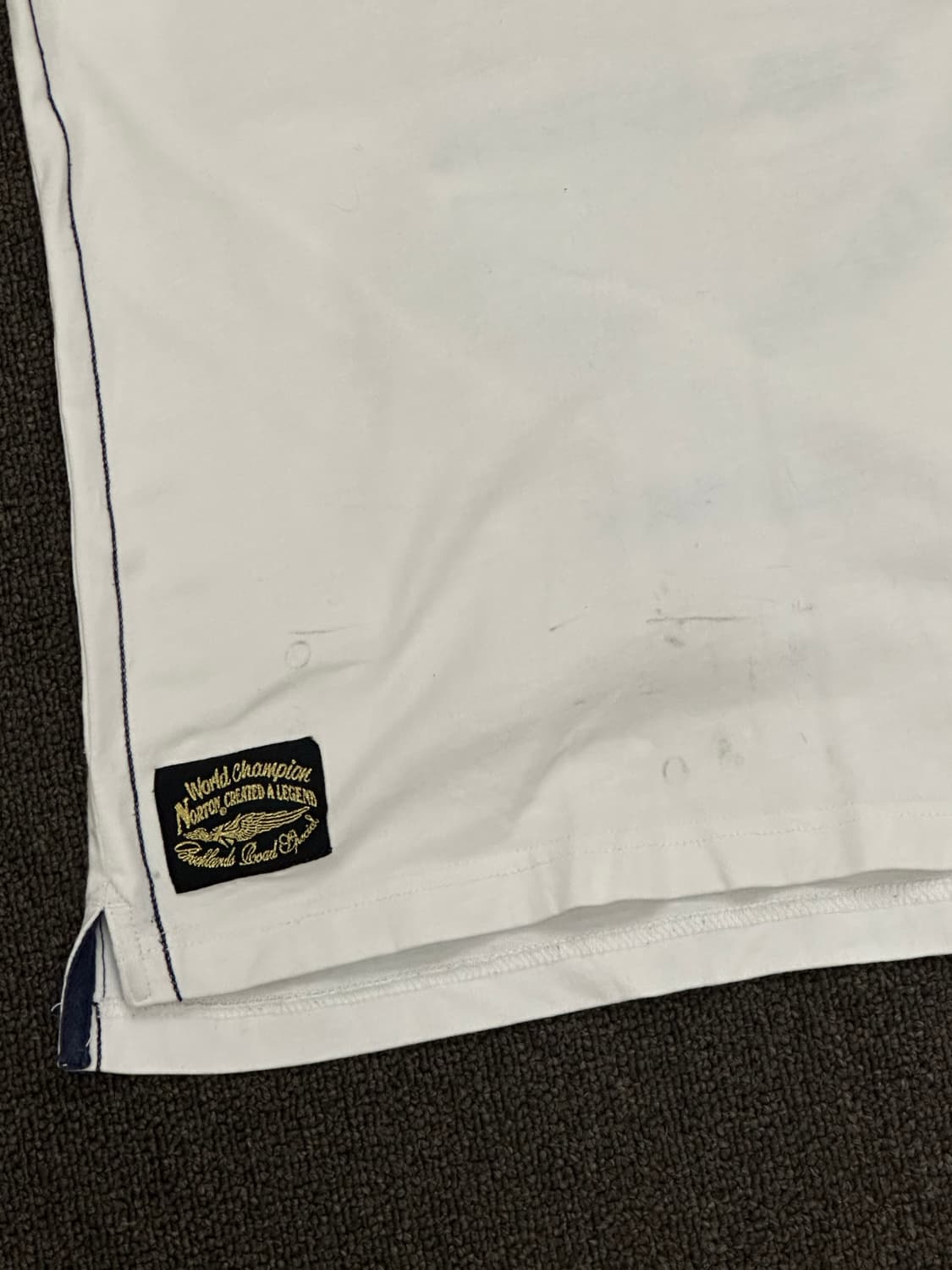 M)Norton 빈티지 화이트 후면 자수 폴로 반팔(이염) 상품이미지5