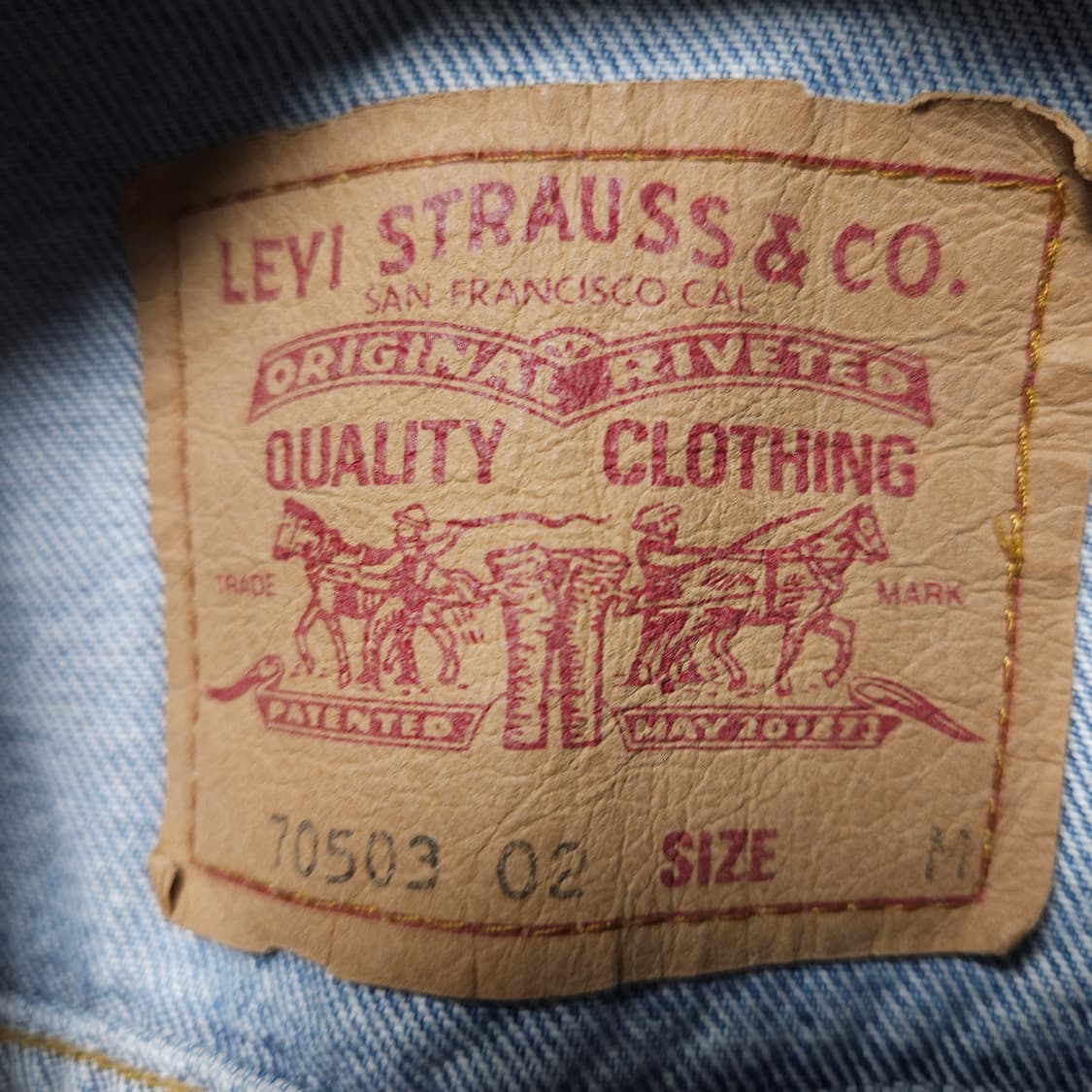 M ) 90' 리바이스 70503-02 청자켓 상품이미지5