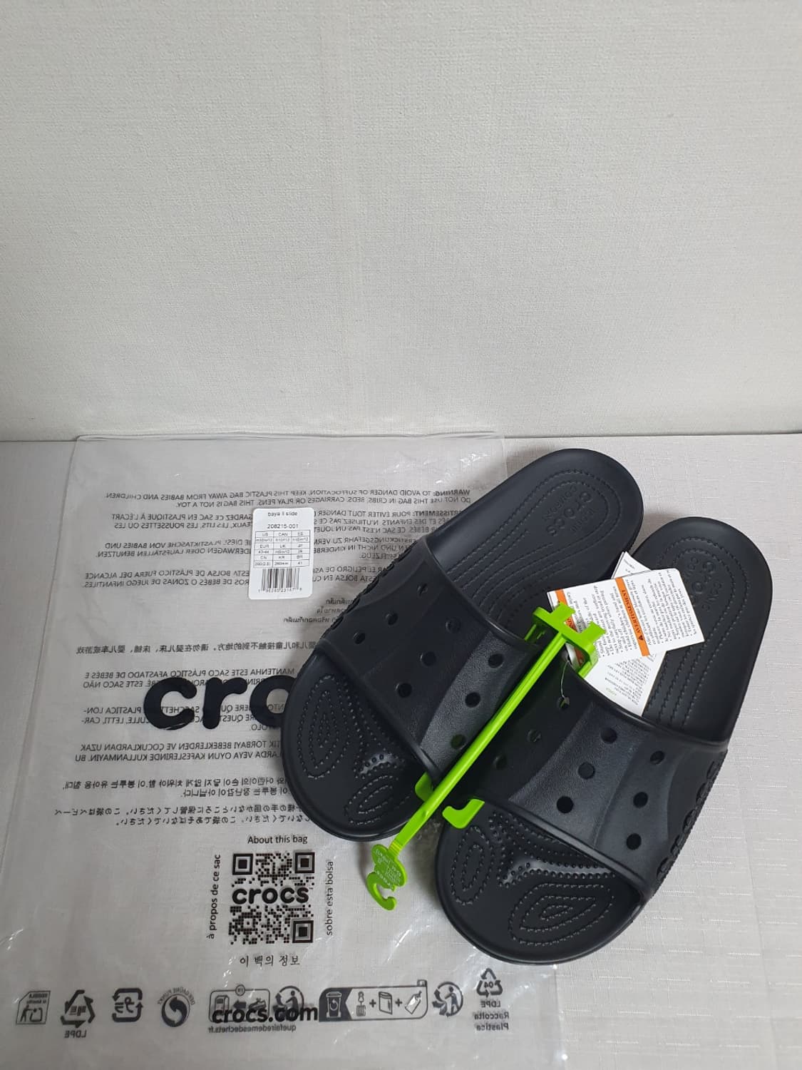 크록스 바야2 슬라이드 블랙 280mm 새상품 슬리퍼 상품이미지1