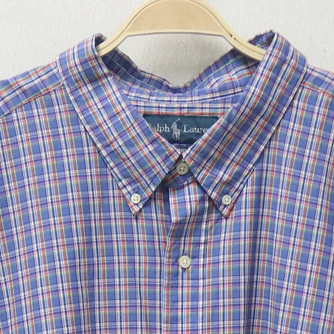 [미사용품] 폴로 랄프로렌 체크 카라 셔츠 66112 상품이미지5