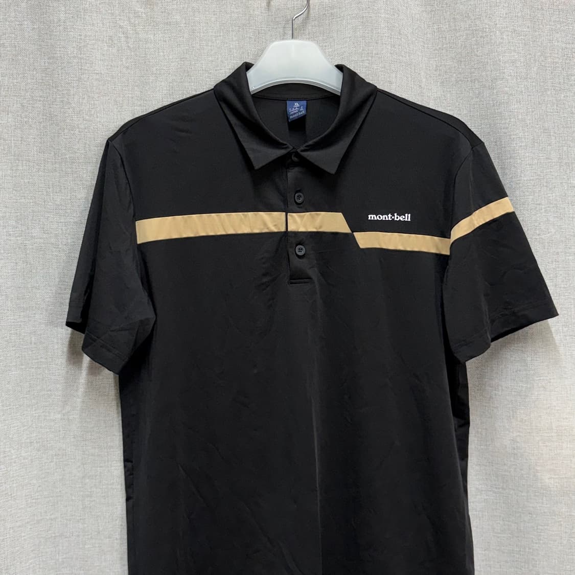 [XL] 몽벨 기능성 블랙 반팔 폴로 카라 반팔티 상품이미지3