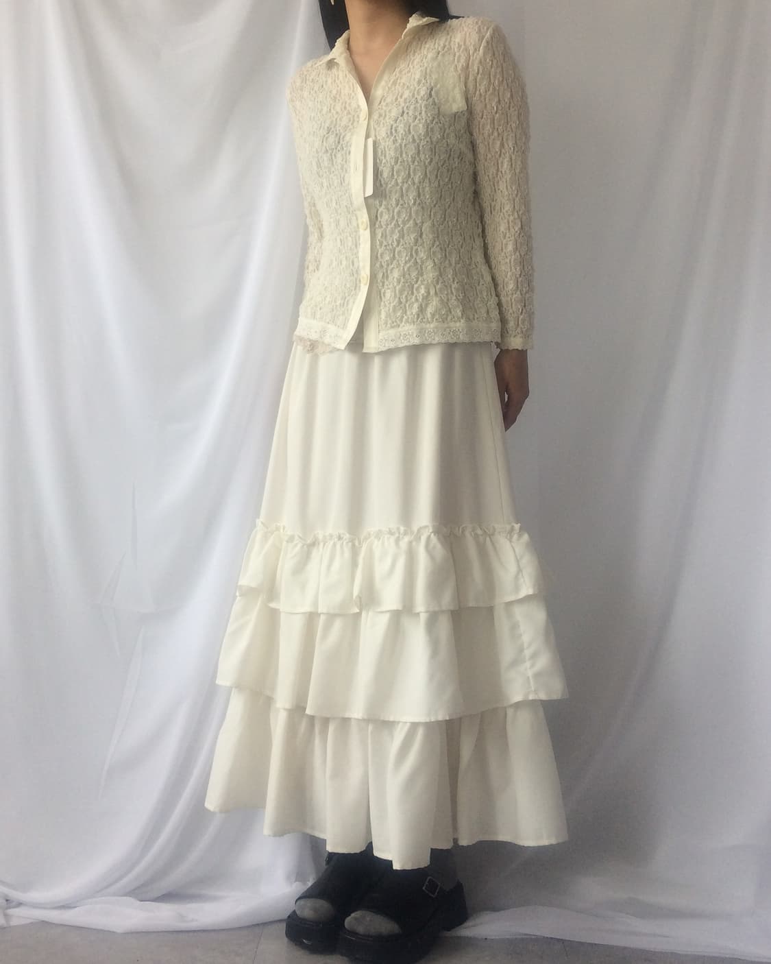Layer point long skirt 상품이미지5